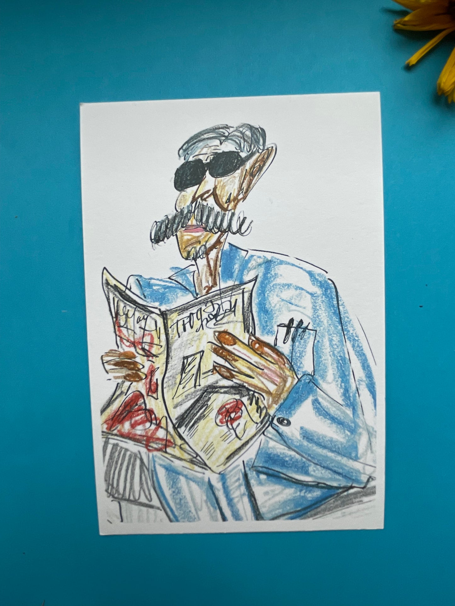 Postcard Reading guy