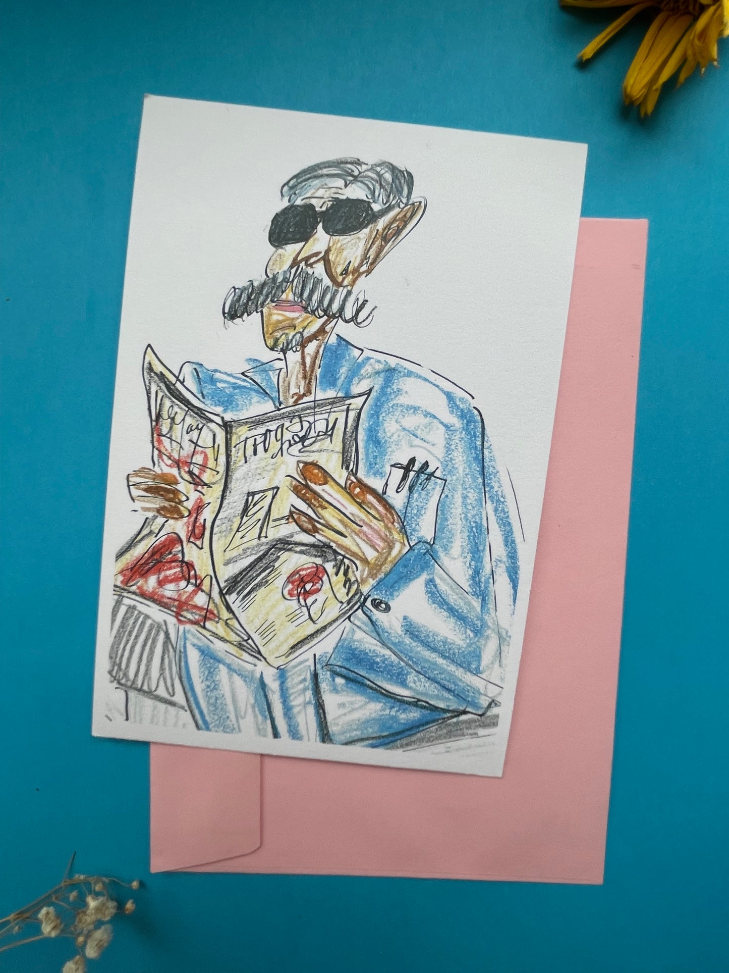 Postcard Reading guy